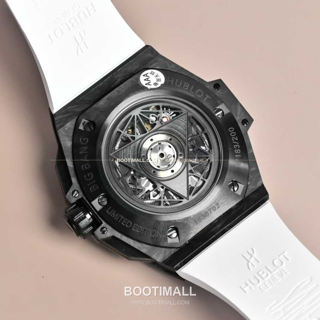 위블로 빅뱅 상블루II 카본파이버 스켈레톤 크로노그래프 오토매틱 Hublot Big Bang Sang Bleu II Carbon Fiber Skeleton Chronograph Automatic 45mm 7