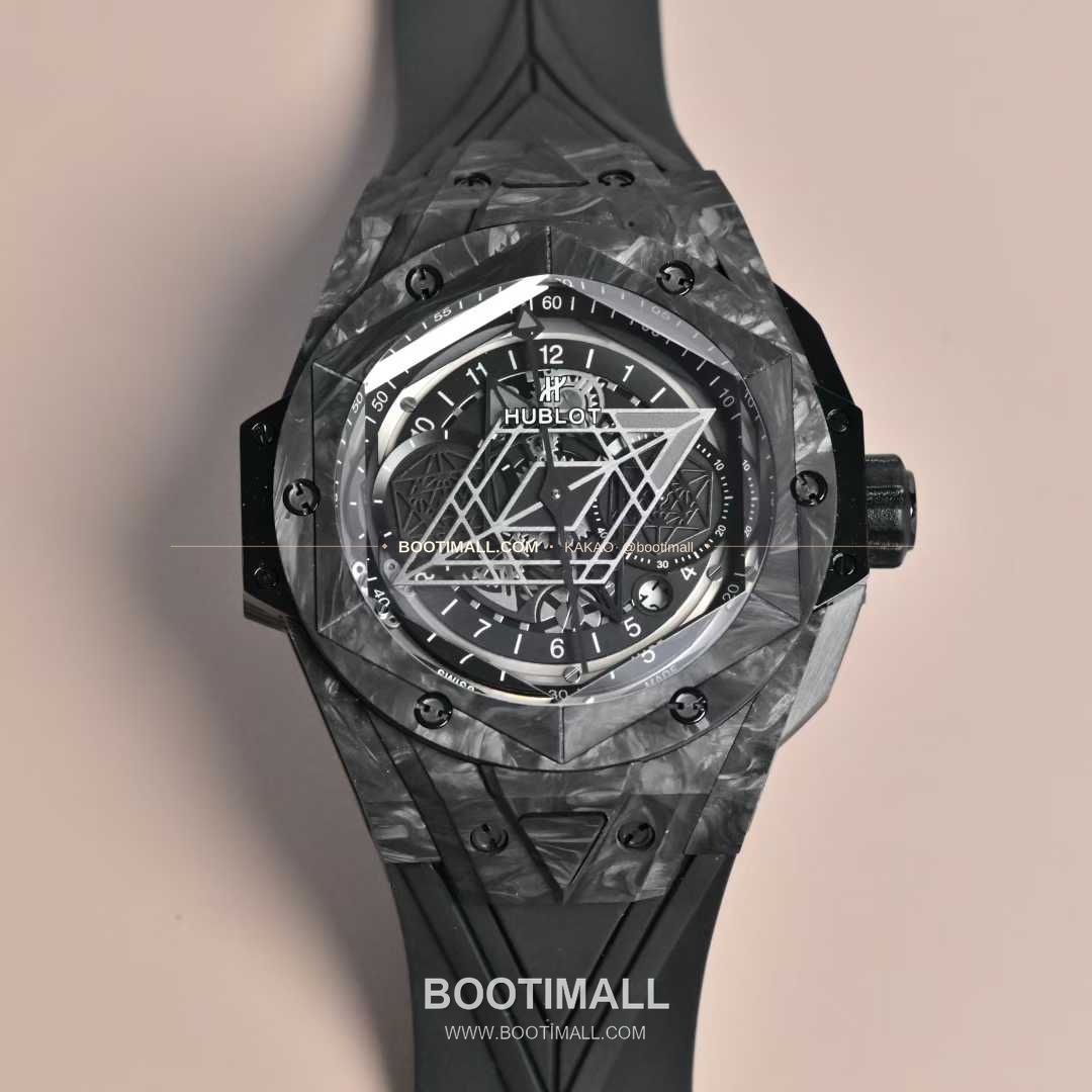 위블로 빅뱅 상블루II 카본파이버 스켈레톤 크로노그래프 오토매틱 Hublot Big Bang Sang Bleu II Carbon Fiber Skeleton Chronograph Automatic 45mm 1
