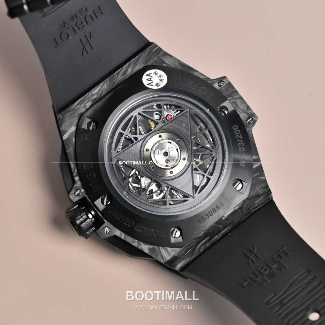 위블로 빅뱅 상블루II 카본파이버 스켈레톤 크로노그래프 오토매틱 Hublot Big Bang Sang Bleu II Carbon Fiber Skeleton Chronograph Automatic 45mm 7