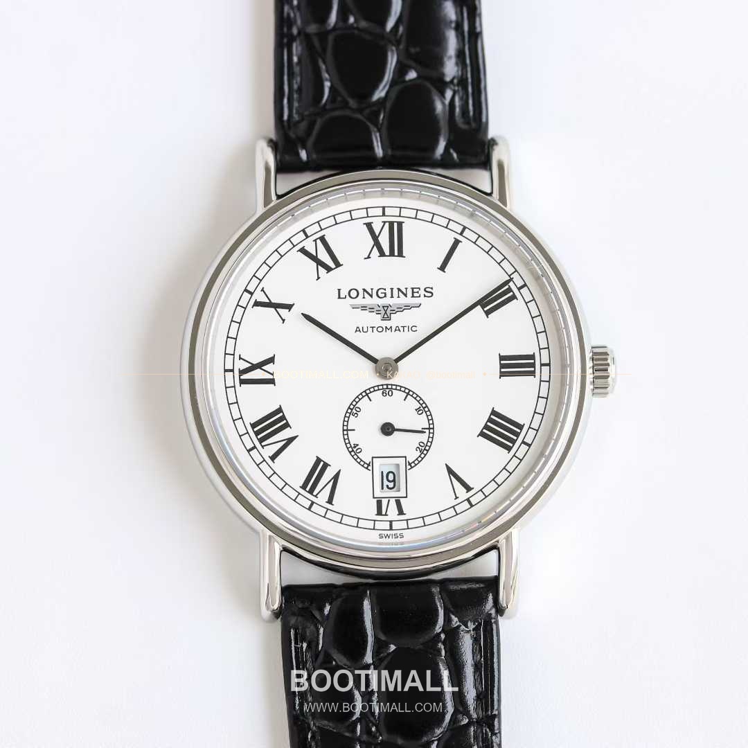 론진 엘레강스 스틸 화이트다이얼 로만인덱스 스몰세컨즈 오토매틱 Longines Elegant Steel White Dial Roman Index Small Seconds Automatic 38.5mm 1
