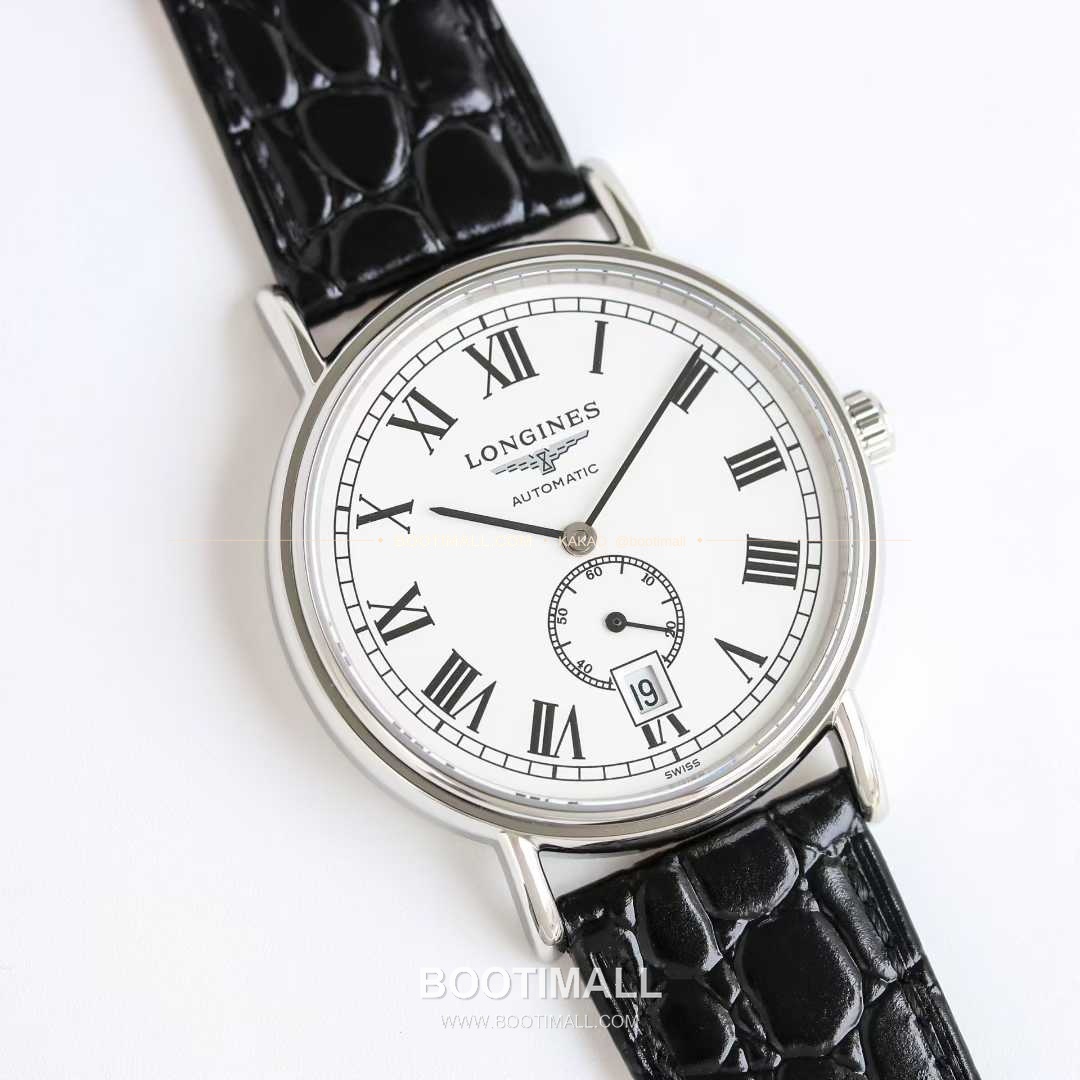 론진 엘레강스 스틸 화이트다이얼 로만인덱스 스몰세컨즈 오토매틱 Longines Elegant Steel White Dial Roman Index Small Seconds Automatic 38.5mm 2
