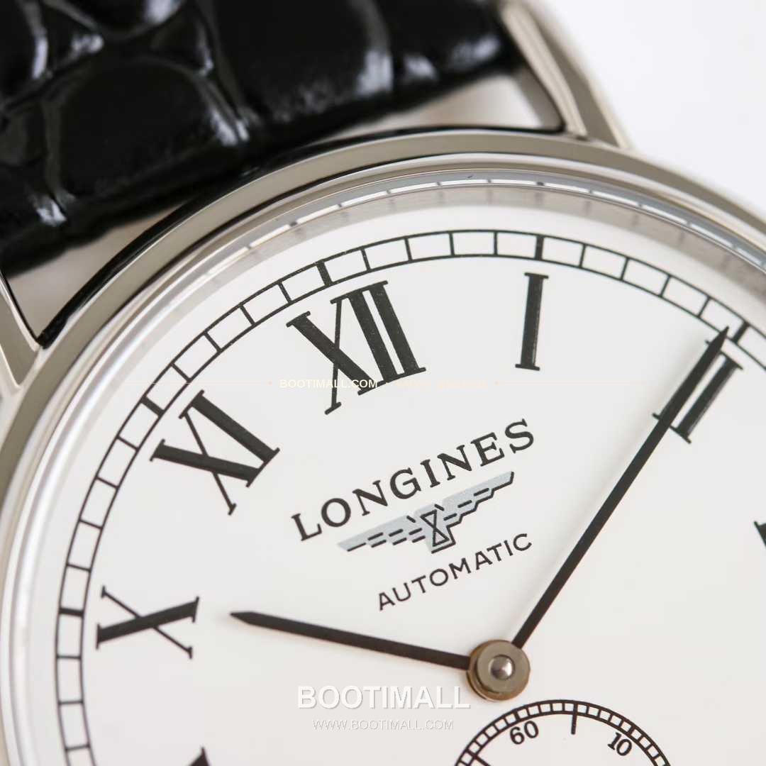론진 엘레강스 스틸 화이트다이얼 로만인덱스 스몰세컨즈 오토매틱 Longines Elegant Steel White Dial Roman Index Small Seconds Automatic 38.5mm 5