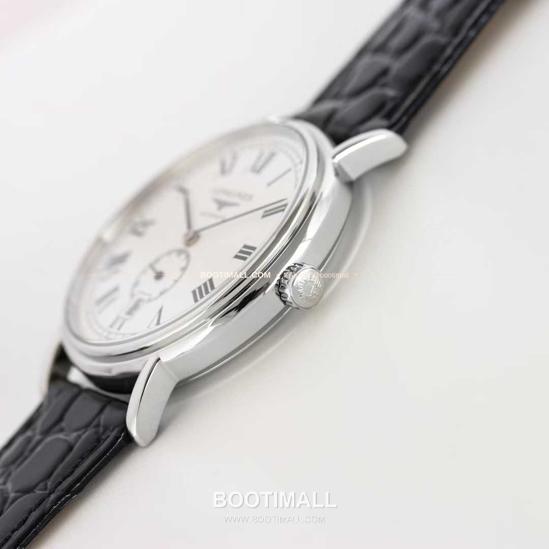 론진 엘레강스 스틸 화이트다이얼 로만인덱스 스몰세컨즈 오토매틱 Longines Elegant Steel White Dial Roman Index Small Seconds Automatic 38.5mm 7