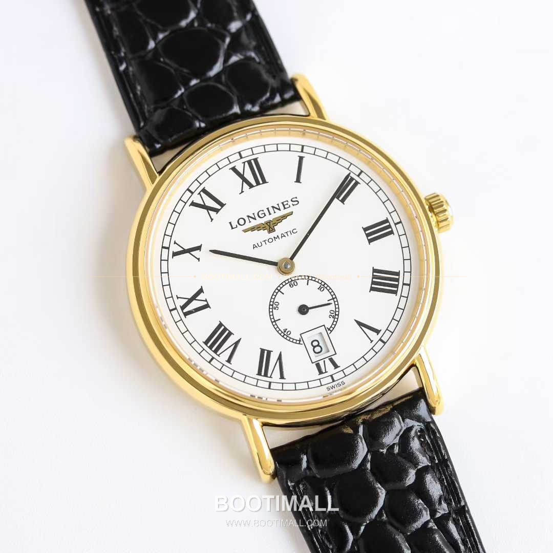 론진 엘레강스 스틸 화이트다이얼 로만인덱스 스몰세컨즈 오토매틱 Longines Elegant Steel White Dial Roman Index Small Seconds Automatic 38.5mm 2