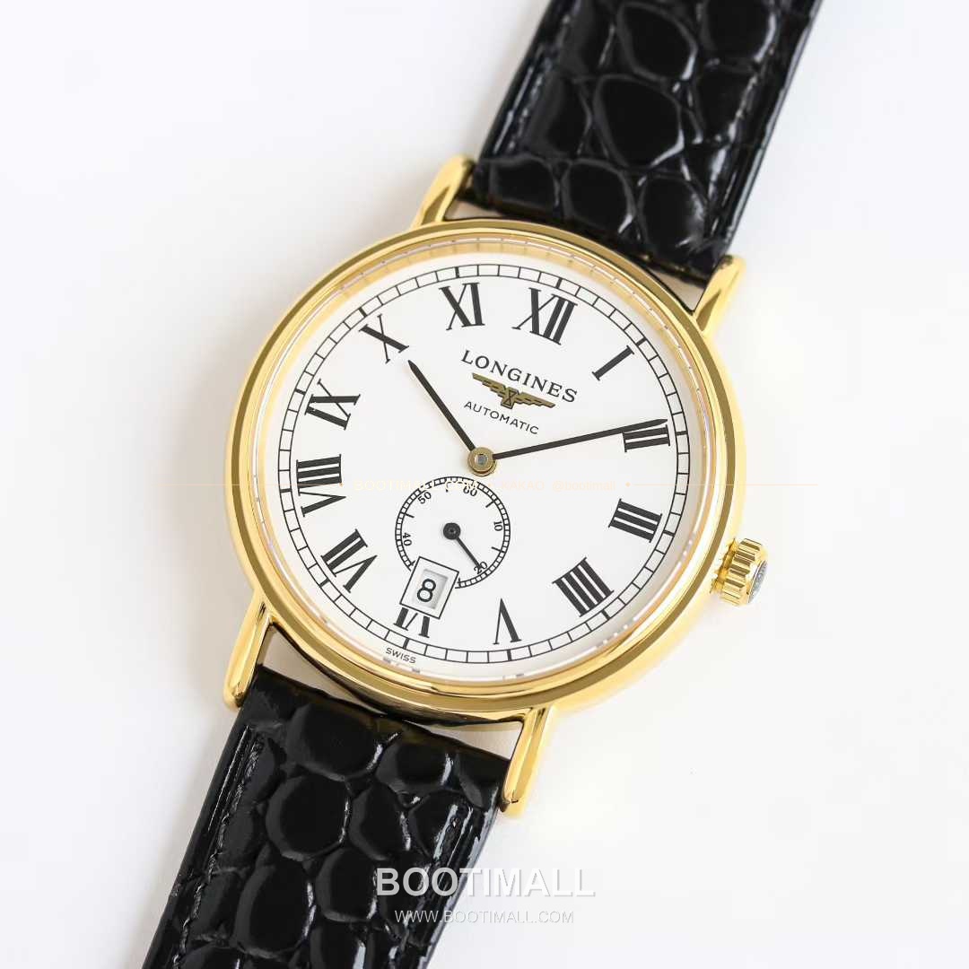 론진 엘레강스 스틸 화이트다이얼 로만인덱스 스몰세컨즈 오토매틱 Longines Elegant Steel White Dial Roman Index Small Seconds Automatic 38.5mm 3