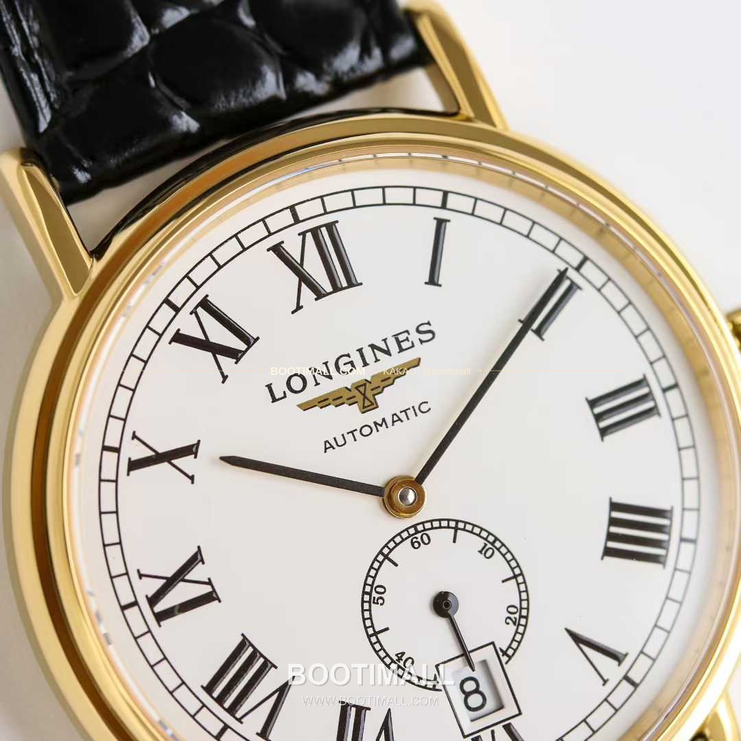 론진 엘레강스 스틸 화이트다이얼 로만인덱스 스몰세컨즈 오토매틱 Longines Elegant Steel White Dial Roman Index Small Seconds Automatic 38.5mm 5