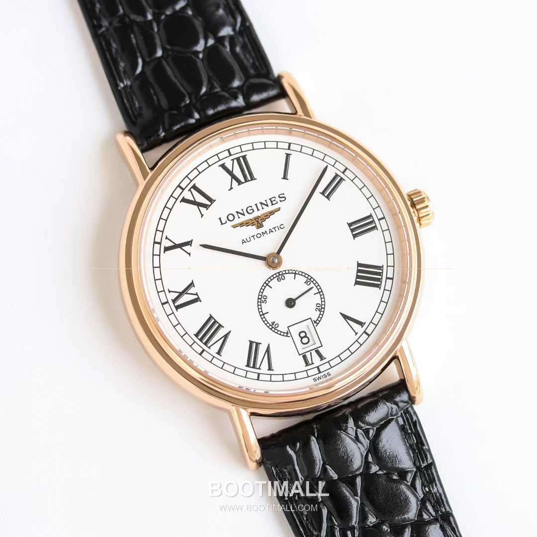 론진 엘레강스 스틸 화이트다이얼 로만인덱스 스몰세컨즈 오토매틱 Longines Elegant Steel White Dial Roman Index Small Seconds Automatic 38.5mm 2