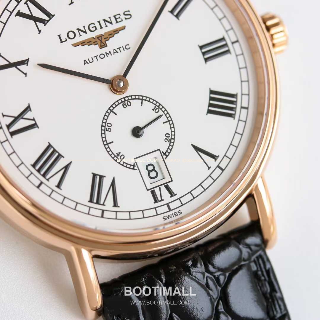 론진 엘레강스 스틸 화이트다이얼 로만인덱스 스몰세컨즈 오토매틱 Longines Elegant Steel White Dial Roman Index Small Seconds Automatic 38.5mm 6