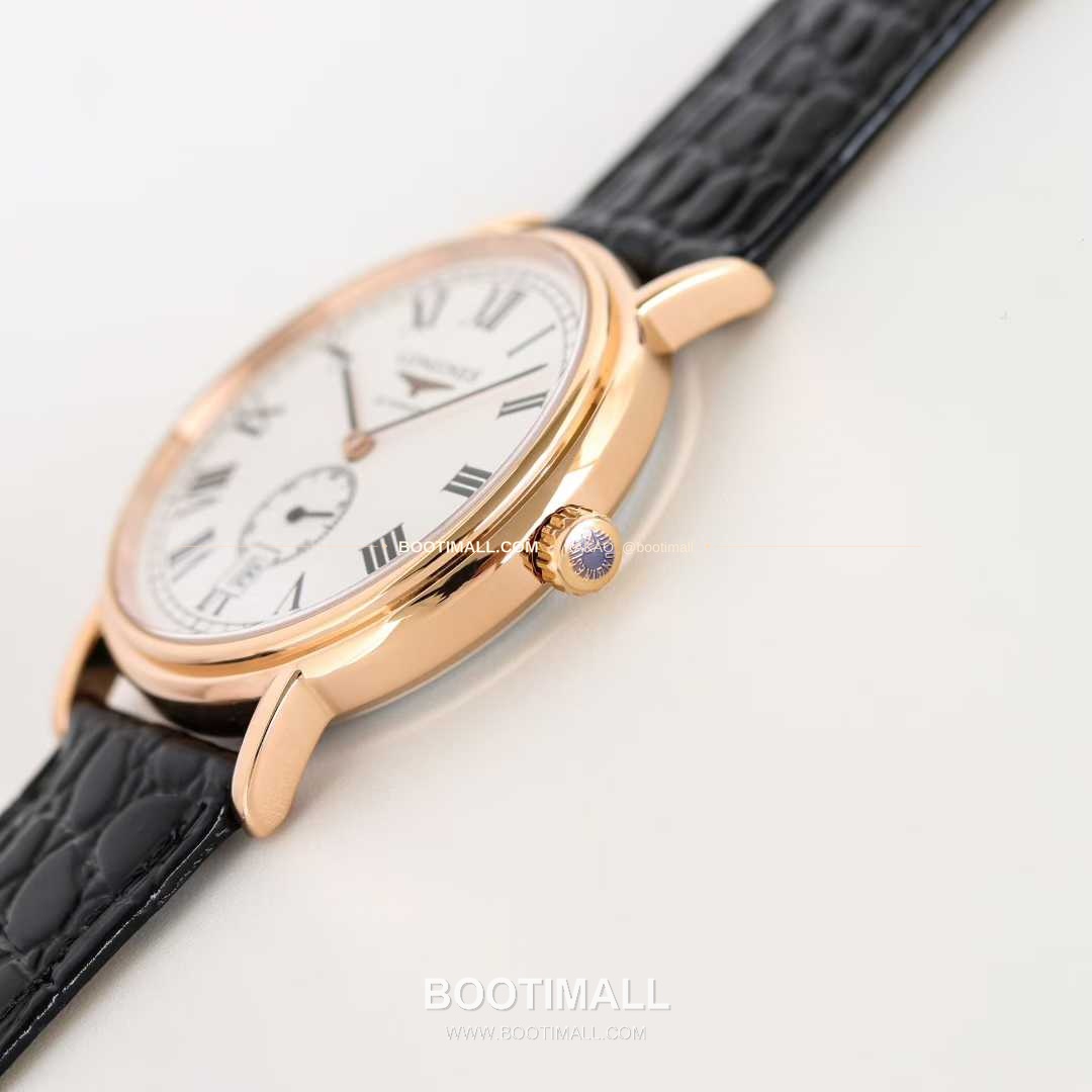 론진 엘레강스 스틸 화이트다이얼 로만인덱스 스몰세컨즈 오토매틱 Longines Elegant Steel White Dial Roman Index Small Seconds Automatic 38.5mm 7