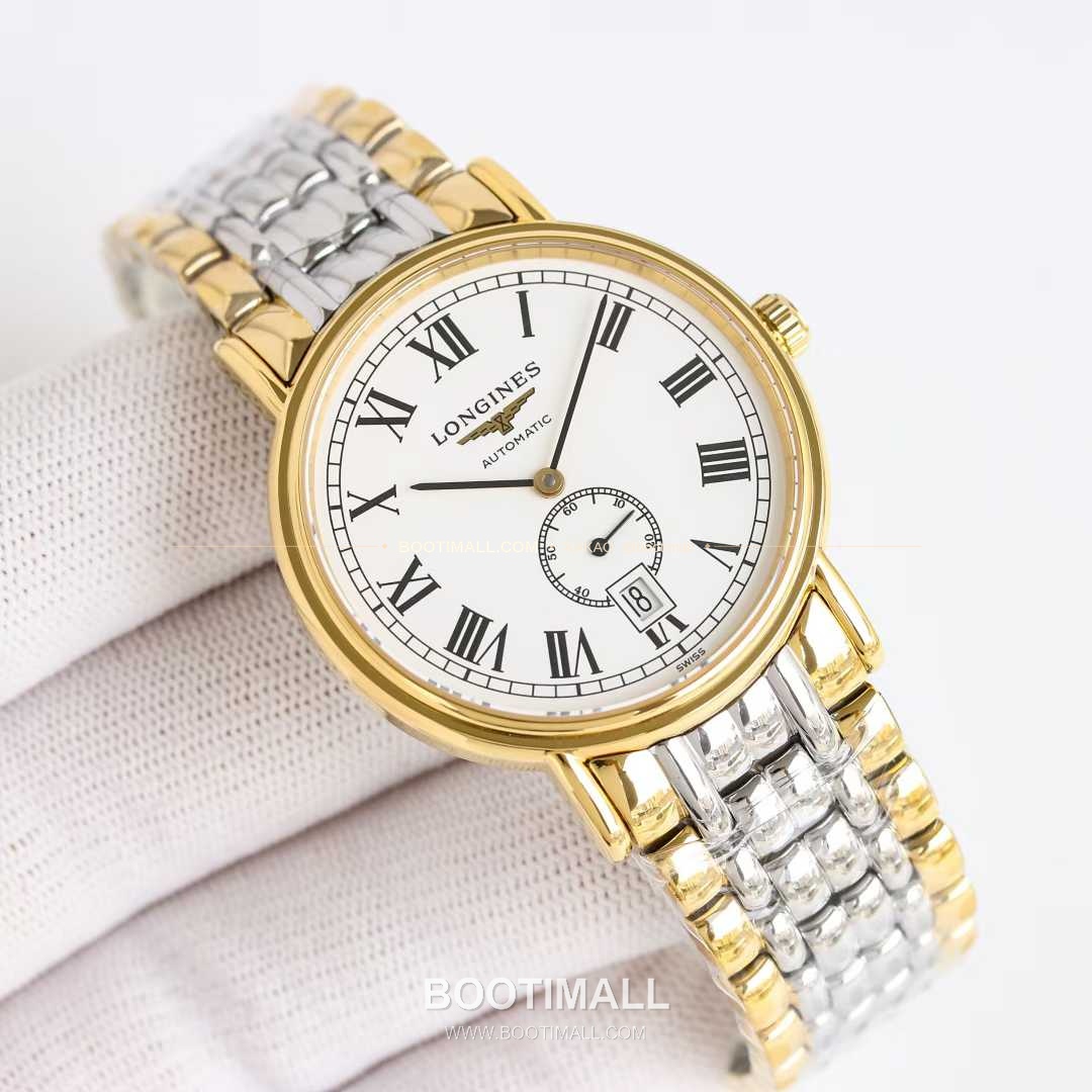 론진 엘레강스 스틸 화이트다이얼 로만인덱스 스몰세컨즈 오토매틱 Longines Elegant Steel White Dial Roman Index Small Seconds Automatic 38.5mm 2
