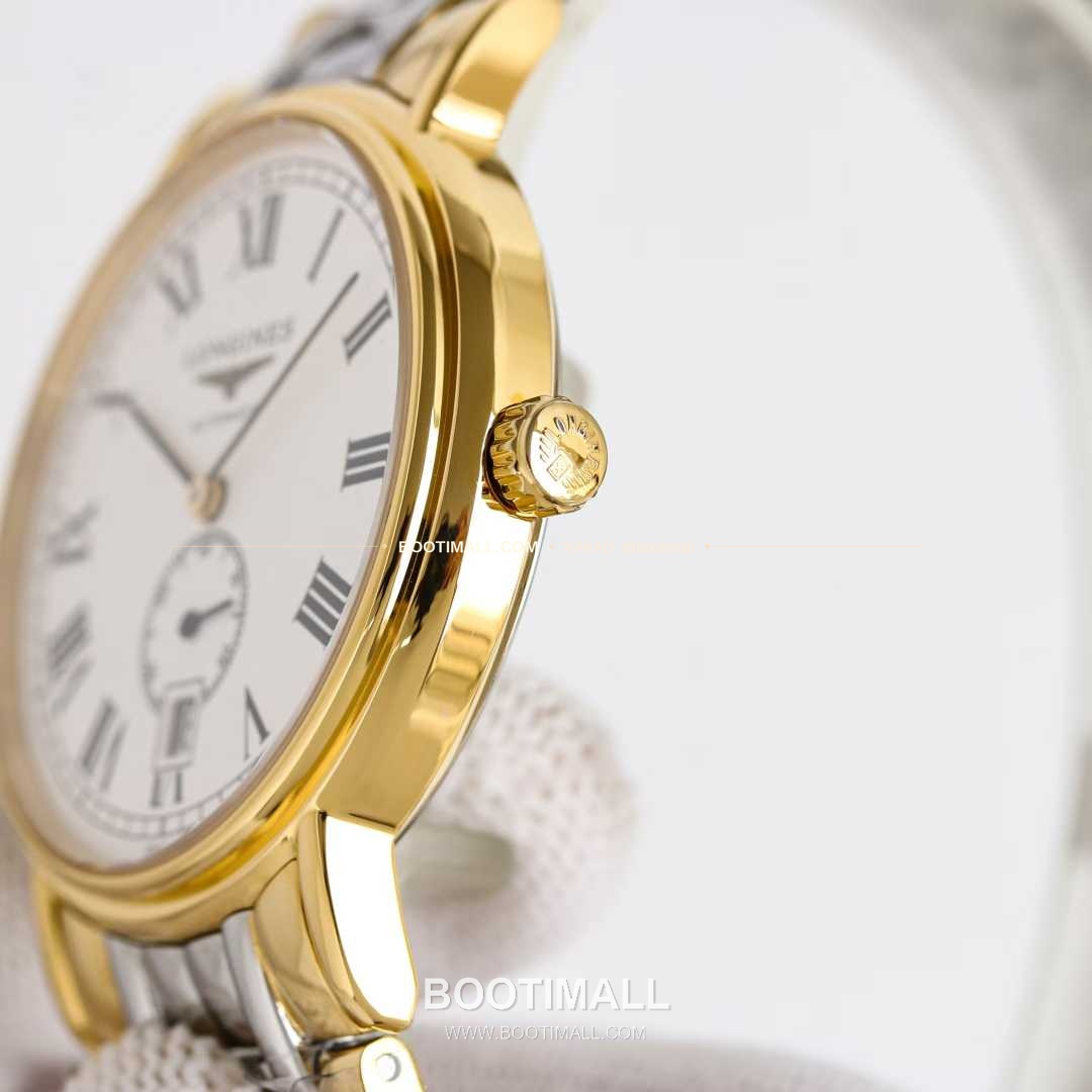 론진 엘레강스 스틸 화이트다이얼 로만인덱스 스몰세컨즈 오토매틱 Longines Elegant Steel White Dial Roman Index Small Seconds Automatic 38.5mm 6