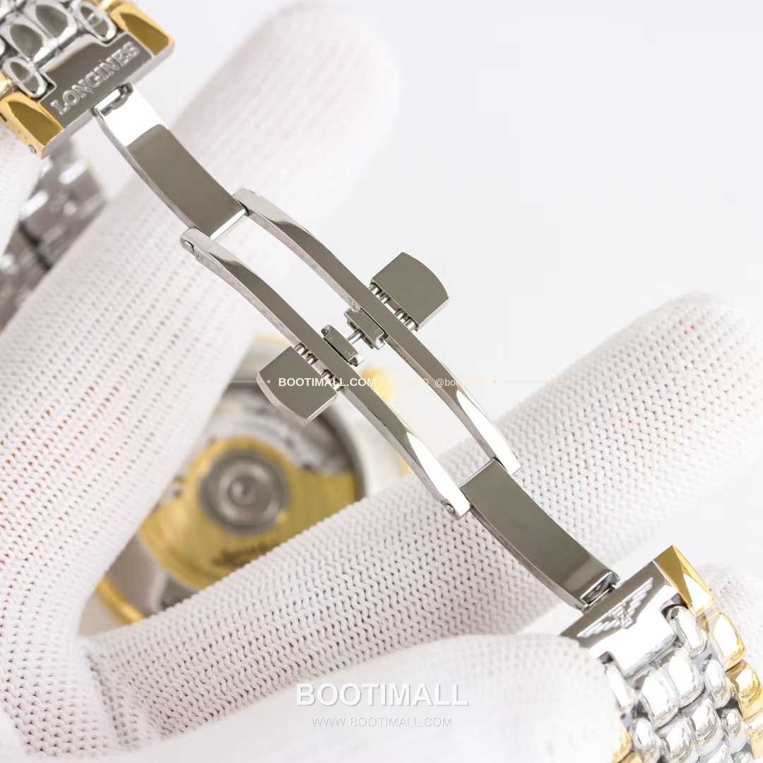 론진 엘레강스 스틸 화이트다이얼 로만인덱스 스몰세컨즈 오토매틱 Longines Elegant Steel White Dial Roman Index Small Seconds Automatic 38.5mm 9