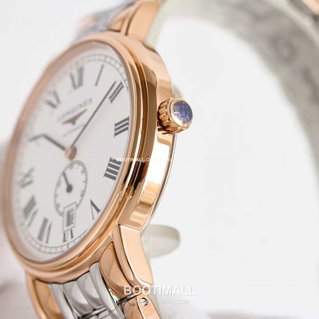 론진 엘레강스 스틸 화이트다이얼 로만인덱스 스몰세컨즈 오토매틱 Longines Elegant Steel White Dial Roman Index Small Seconds Automatic 38.5mm 6