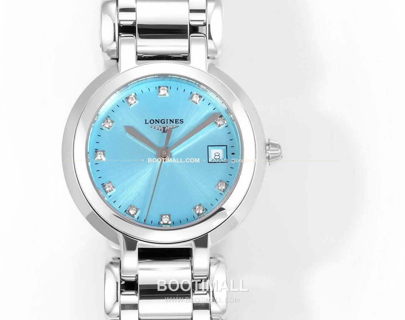 롱진 프리마루나 스틸 화이트자개 로만인덱스 블루핸즈 쿼츠 Longines PrimaLuna Steel Mother of Pearl Roman Index Blue Hands Quartz 30mm 2