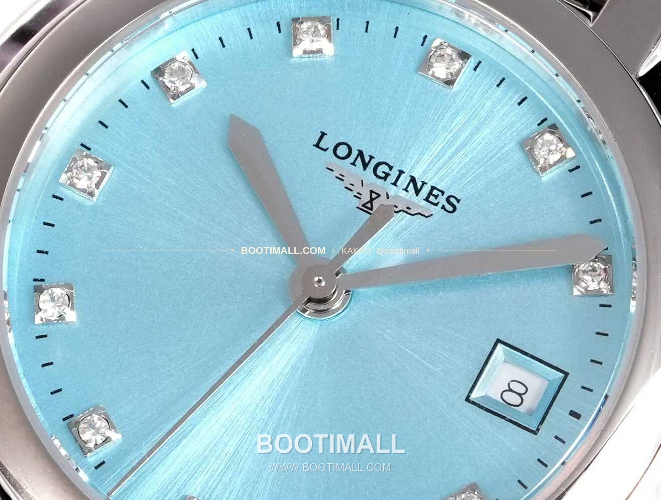 롱진 프리마루나 스틸 화이트자개 로만인덱스 블루핸즈 쿼츠 Longines PrimaLuna Steel Mother of Pearl Roman Index Blue Hands Quartz 30mm 4
