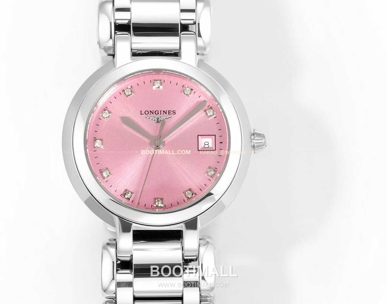 롱진 프리마루나 스틸 화이트자개 로만인덱스 블루핸즈 쿼츠 Longines PrimaLuna Steel Mother of Pearl Roman Index Blue Hands Quartz 30mm 2