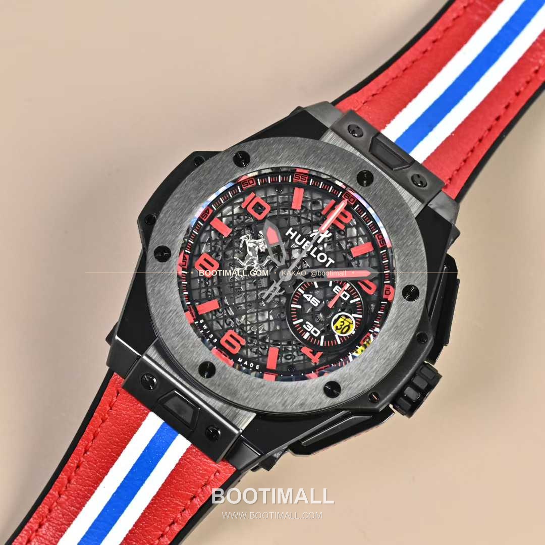 위블로 빅뱅 페라리 티타늄 카본 스켈레톤 크로노그래프 오토매틱 Hublot Big Bang Ferrari Titanium Carbon Skeleton Chronograph Automatic 45mm 3