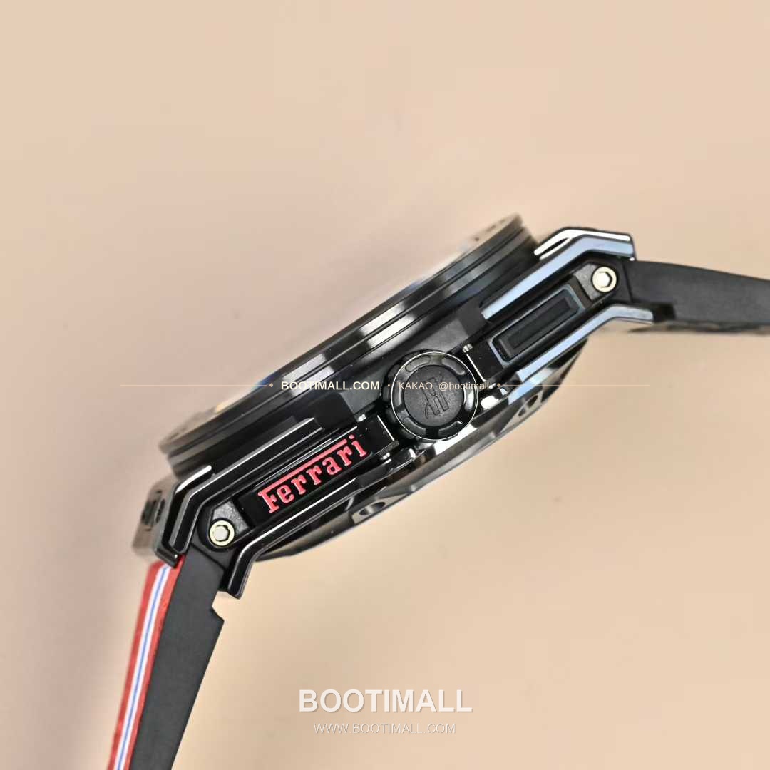 위블로 빅뱅 페라리 티타늄 카본 스켈레톤 크로노그래프 오토매틱 Hublot Big Bang Ferrari Titanium Carbon Skeleton Chronograph Automatic 45mm 6