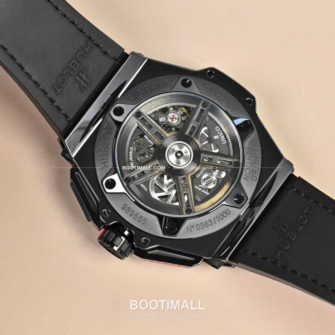 위블로 빅뱅 페라리 티타늄 카본 스켈레톤 크로노그래프 오토매틱 Hublot Big Bang Ferrari Titanium Carbon Skeleton Chronograph Automatic 45mm 8