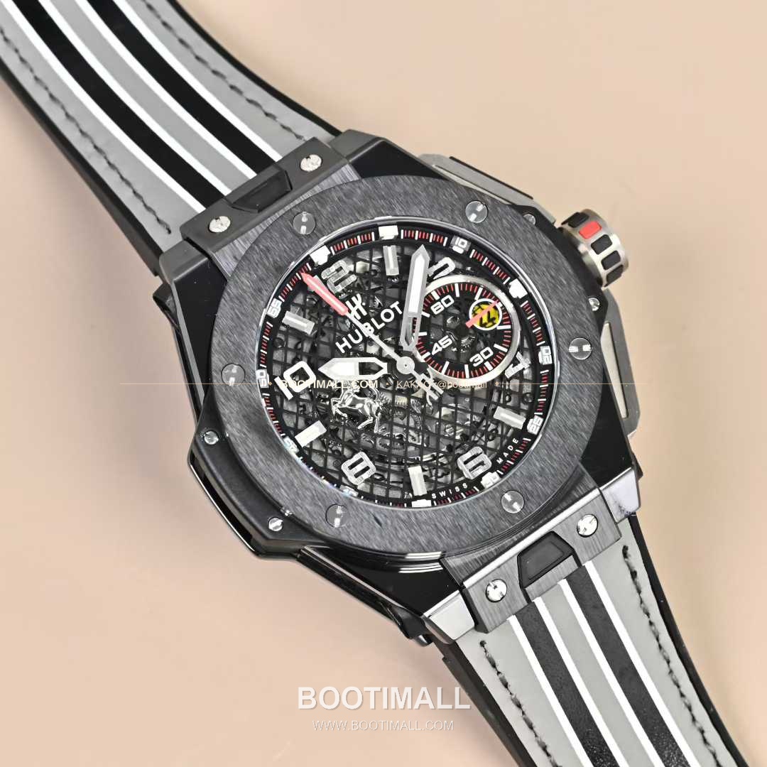위블로 빅뱅 페라리 티타늄 카본 스켈레톤 크로노그래프 오토매틱 Hublot Big Bang Ferrari Titanium Carbon Skeleton Chronograph Automatic 45mm 2