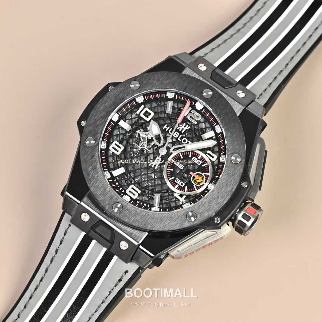 위블로 빅뱅 페라리 티타늄 카본 스켈레톤 크로노그래프 오토매틱 Hublot Big Bang Ferrari Titanium Carbon Skeleton Chronograph Automatic 45mm 3