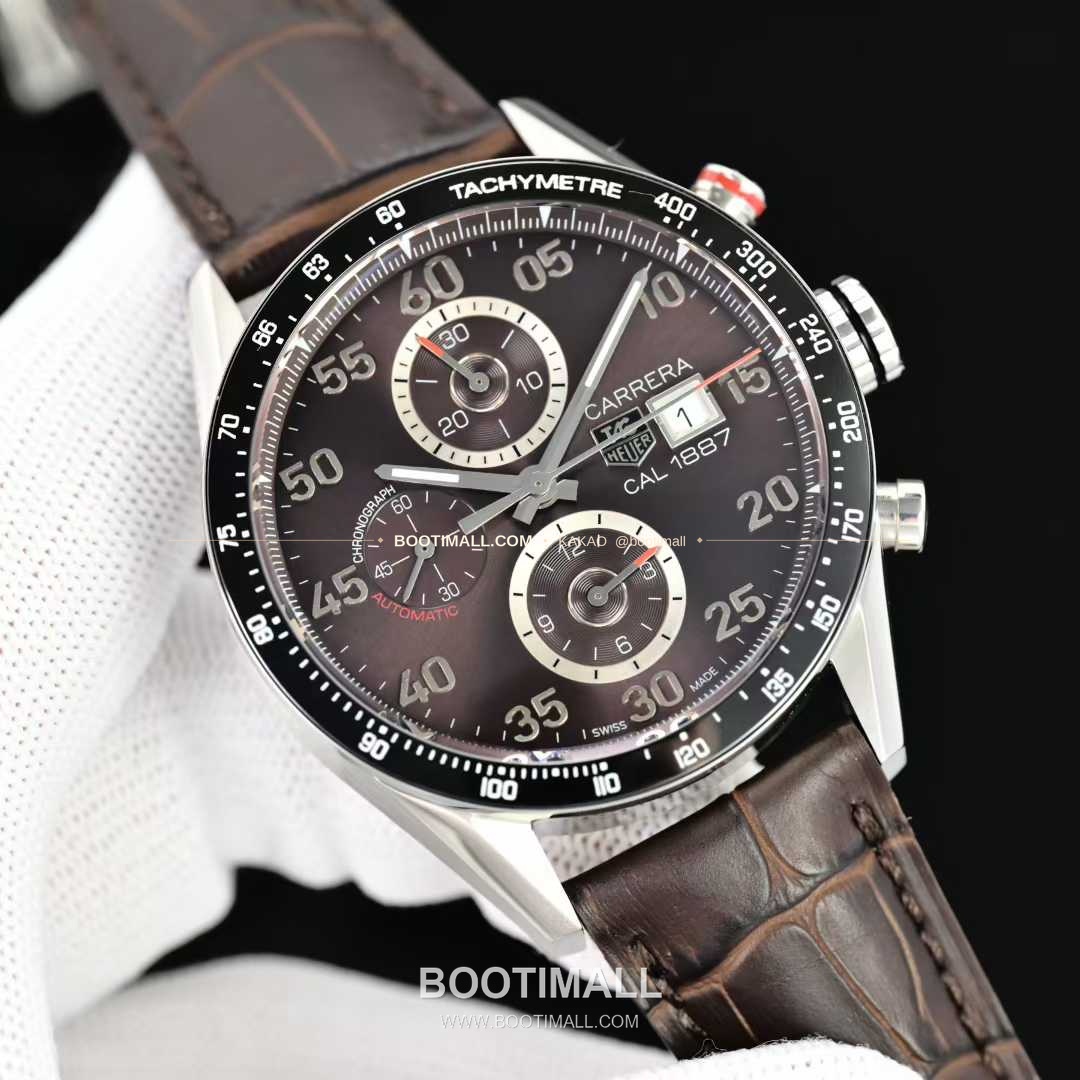 태그호이어 카레라 스틸 브라운다이얼 크로노그래프 오토매틱 TAG Heuer Carrera Steel Brown Dial Chronograph Automatic CV2A12.FC6236 43mm 2