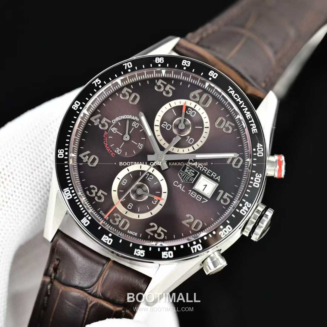 태그호이어 카레라 스틸 브라운다이얼 크로노그래프 오토매틱 TAG Heuer Carrera Steel Brown Dial Chronograph Automatic CV2A12.FC6236 43mm 3