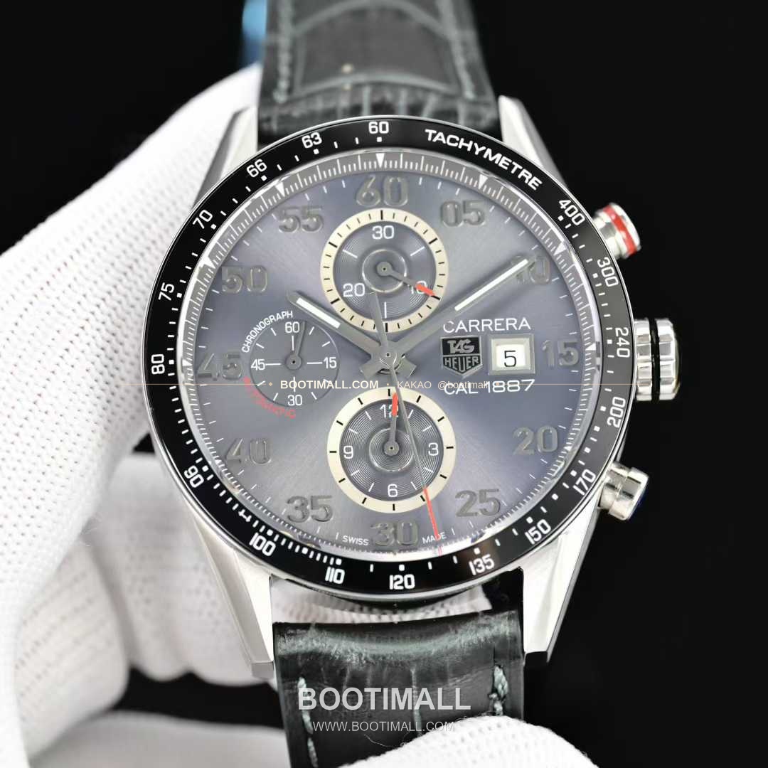 태그호이어 카레라 스틸 브라운다이얼 크로노그래프 오토매틱 TAG Heuer Carrera Steel Brown Dial Chronograph Automatic CV2A12.FC6236 43mm 1