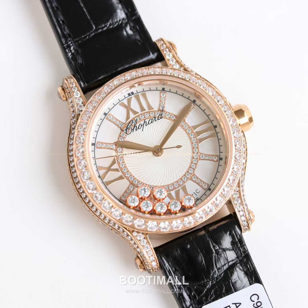 쇼파드 해피스포트 스틸 다이아몬드 자개다이얼 플로팅젬 오토매틱 Chopard Happy Sport Steel Diamond Mother of Pearl Floating Gems Automatic 36mm 2