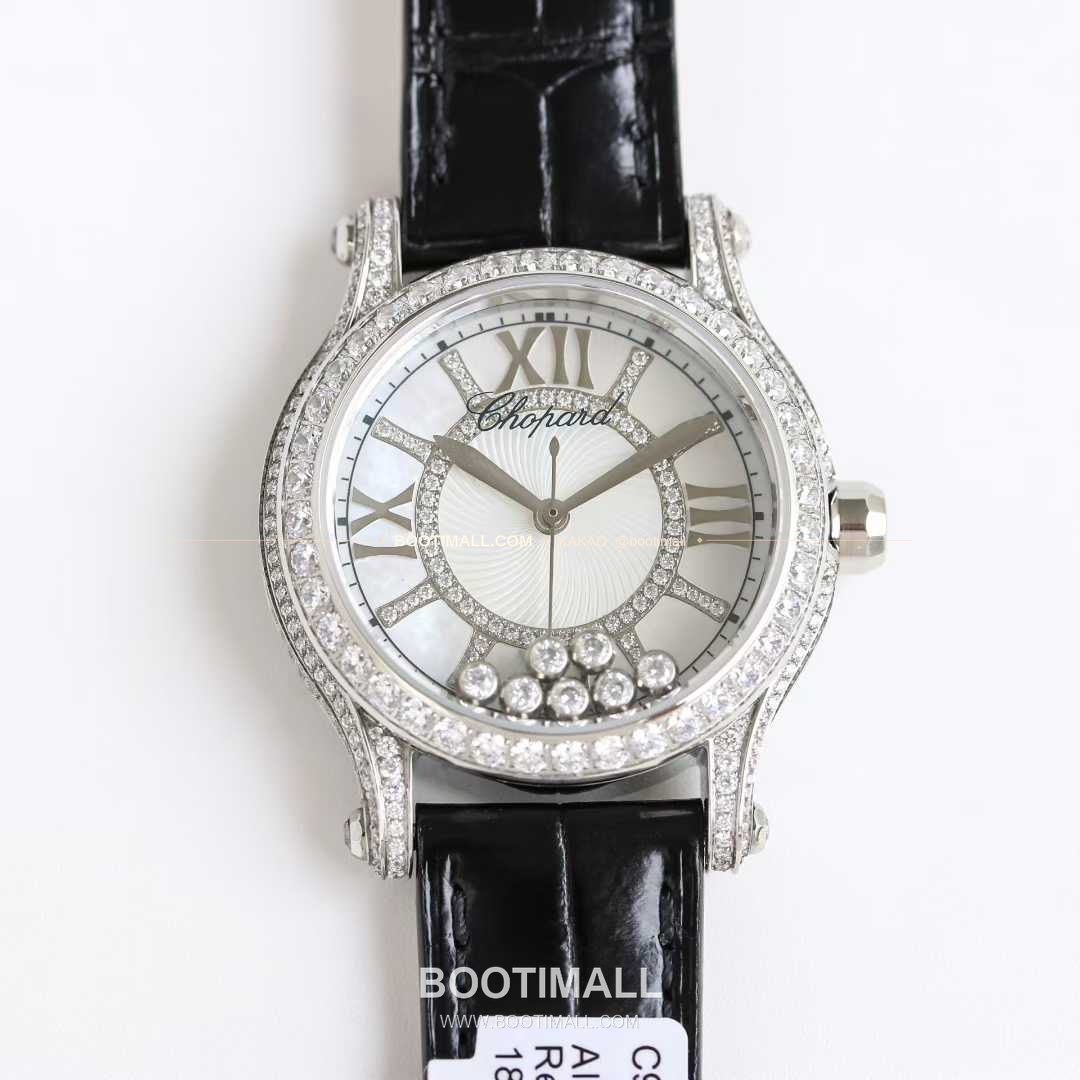 쇼파드 해피스포트 스틸 다이아몬드 자개다이얼 플로팅젬 오토매틱 Chopard Happy Sport Steel Diamond Mother of Pearl Floating Gems Automatic 36mm 1