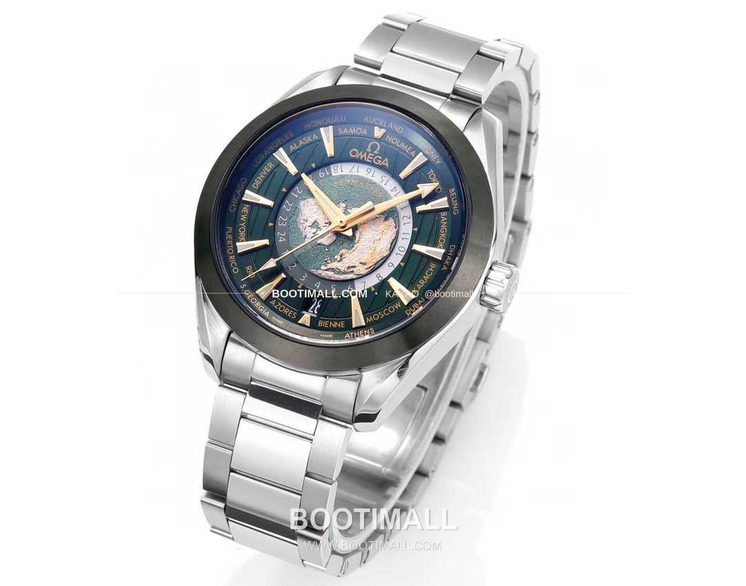 오메가 씨마스터 월드타이머 스틸 블루다이얼 월드타임 오토매틱 Omega Seamaster Worldtimer Steel Blue Dial World Time Automatic 220.10.43.22.03.001 43mm 2