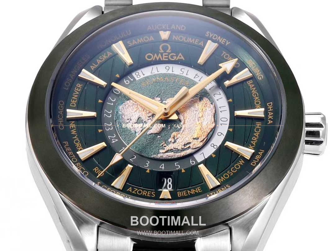 오메가 씨마스터 월드타이머 스틸 블루다이얼 월드타임 오토매틱 Omega Seamaster Worldtimer Steel Blue Dial World Time Automatic 220.10.43.22.03.001 43mm 5