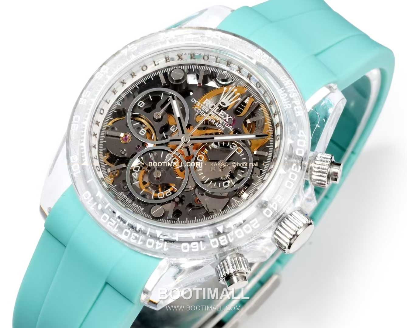 롤렉스 데이토나 러버밴드 블랙다이얼 크로노그래프 오토매틱 Rolex Daytona Rubber Strap Black Dial Chronograph Automatic 40mm 5