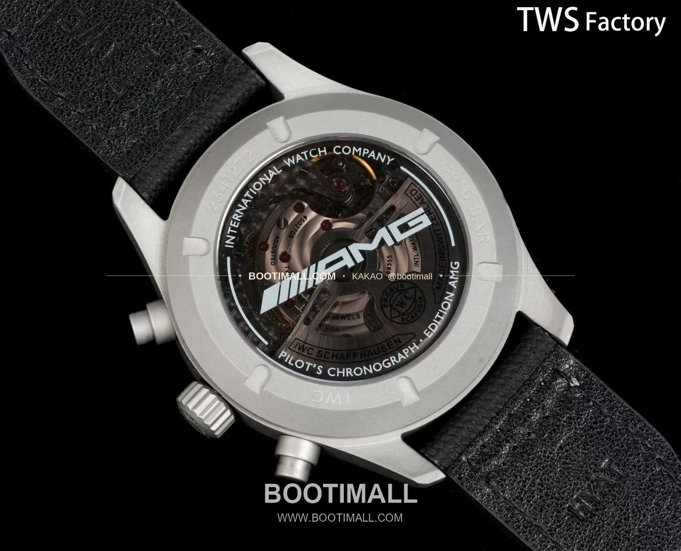 아이더블유씨 파일럿 스틸 블랙다이얼 크로노그래프 데이데이트 오토매틱 IWC Pilot Steel Black Dial Chronograph Day Date Automatic 43mm 9