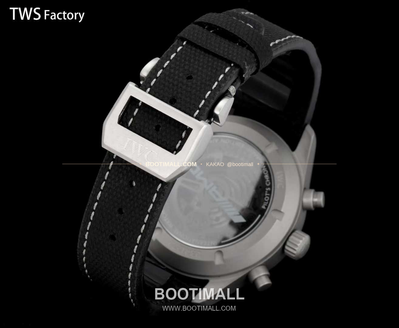 아이더블유씨 파일럿 스틸 블랙다이얼 크로노그래프 데이데이트 오토매틱 IWC Pilot Steel Black Dial Chronograph Day Date Automatic 43mm 10