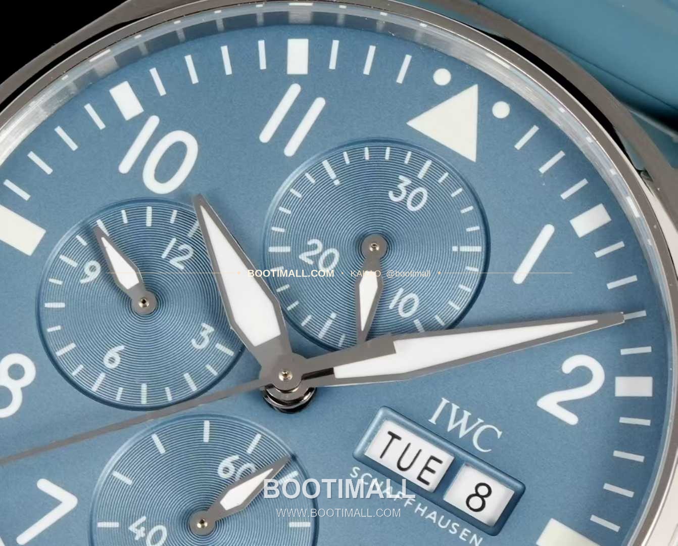 아이더블유씨 파일럿 스틸 블랙다이얼 크로노그래프 데이데이트 오토매틱 IWC Pilot Steel Black Dial Chronograph Day Date Automatic 43mm 6