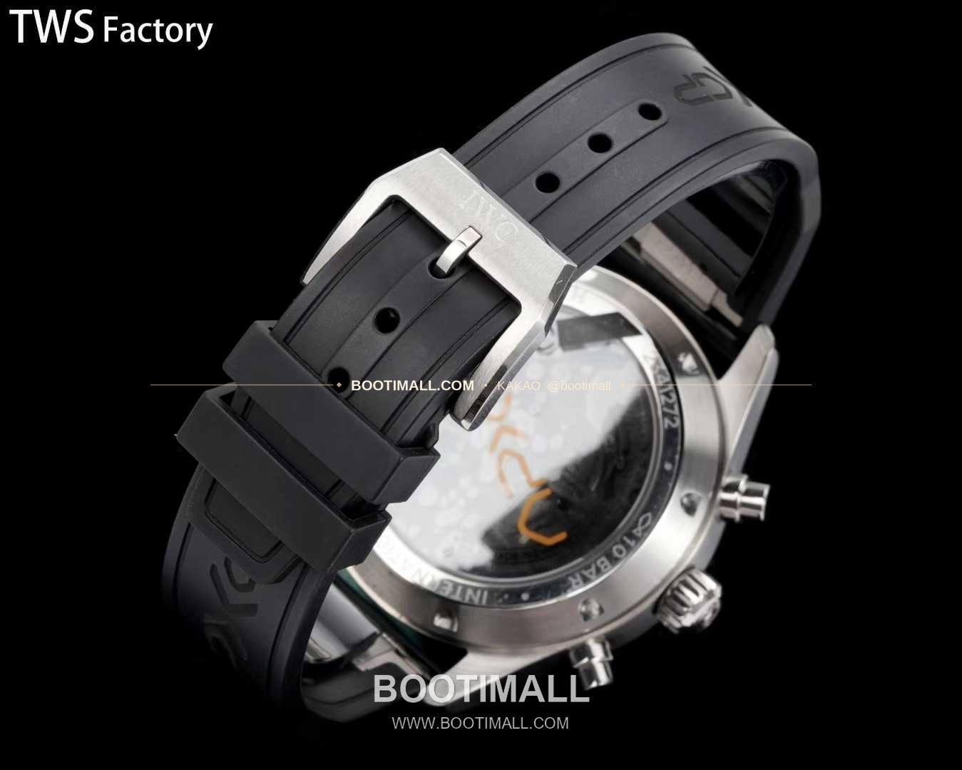 아이더블유씨 파일럿 스틸 블랙다이얼 크로노그래프 데이데이트 오토매틱 IWC Pilot Steel Black Dial Chronograph Day Date Automatic 43mm 10