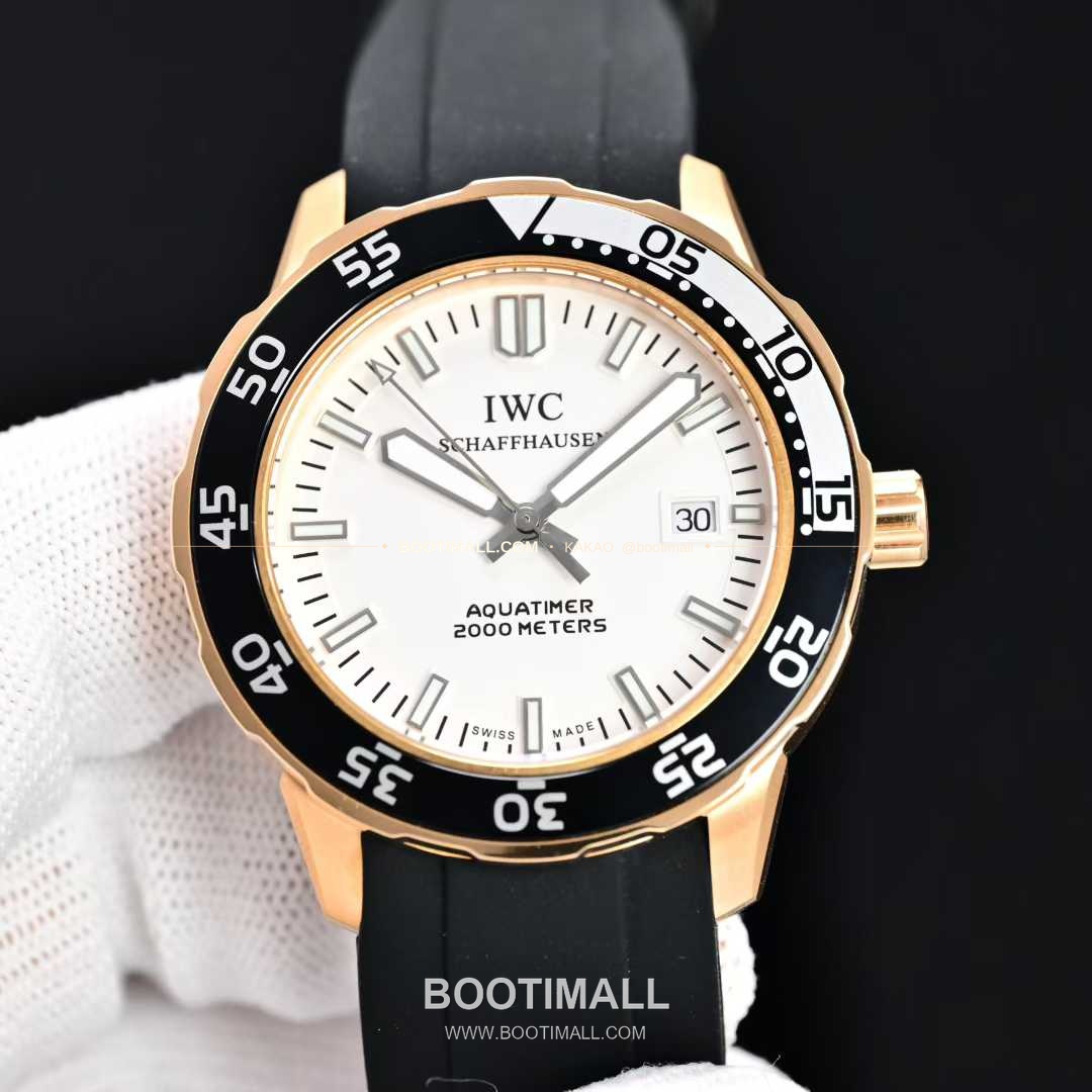 IWC 아쿠아타이머 스틸 블랙다이얼 다이버 오토매틱 IWC Aquatimer Steel Black Dial Diver Automatic 44mm 1