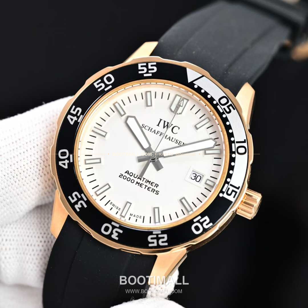 IWC 아쿠아타이머 스틸 블랙다이얼 다이버 오토매틱 IWC Aquatimer Steel Black Dial Diver Automatic 44mm 3