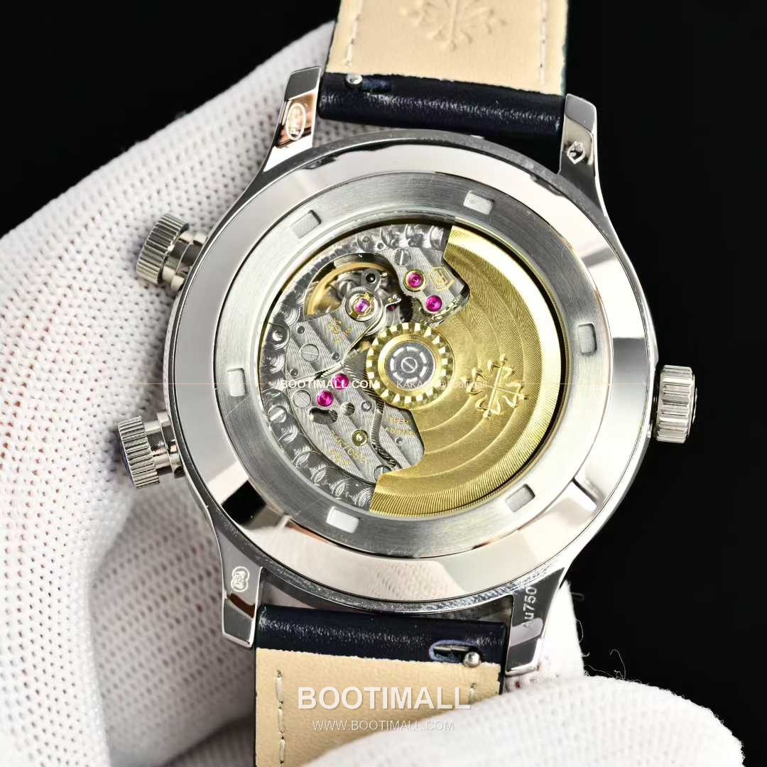 파텍필립 칼라트라바 파일럿 트래블타임 스틸 블랙다이얼 GMT 오토매틱 Patek Philippe Calatrava Pilot Travel Time Steel Black Dial GMT Automatic 5524G 40.8mm 5