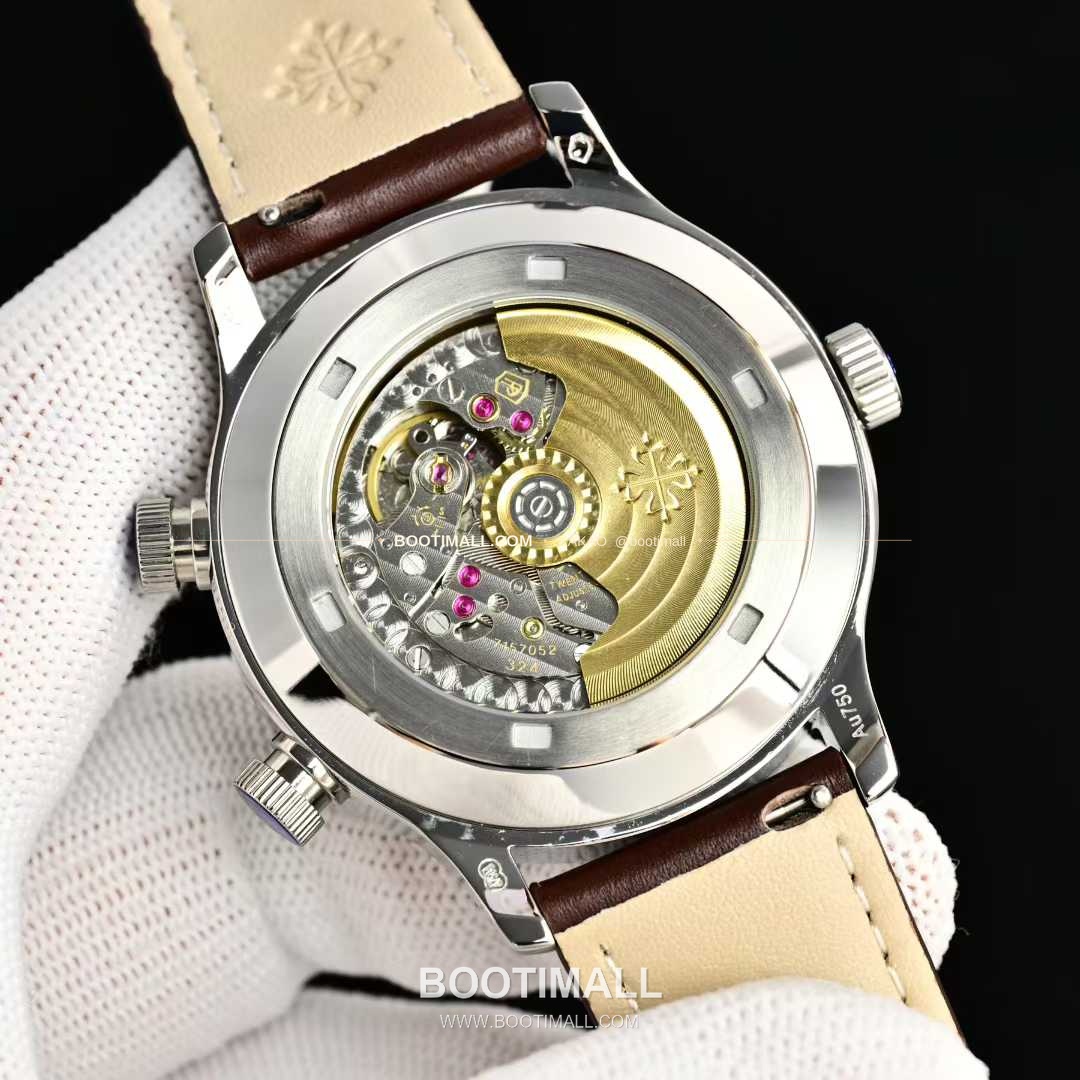 파텍필립 칼라트라바 파일럿 트래블타임 스틸 블랙다이얼 GMT 오토매틱 Patek Philippe Calatrava Pilot Travel Time Steel Black Dial GMT Automatic 5524G 40.8mm 7