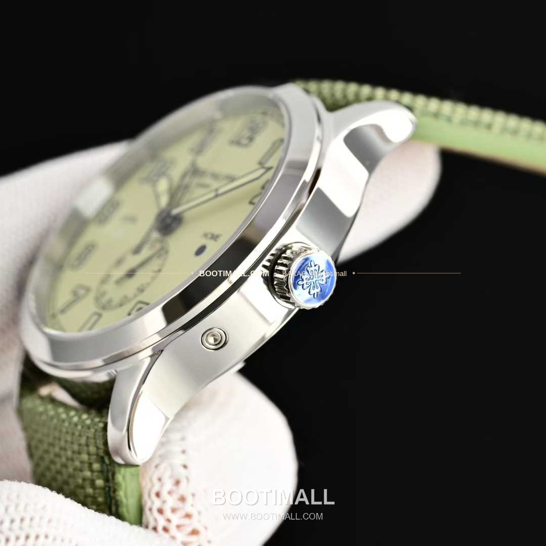 파텍필립 칼라트라바 파일럿 트래블타임 스틸 블랙다이얼 GMT 오토매틱 Patek Philippe Calatrava Pilot Travel Time Steel Black Dial GMT Automatic 5524G 40.8mm 5