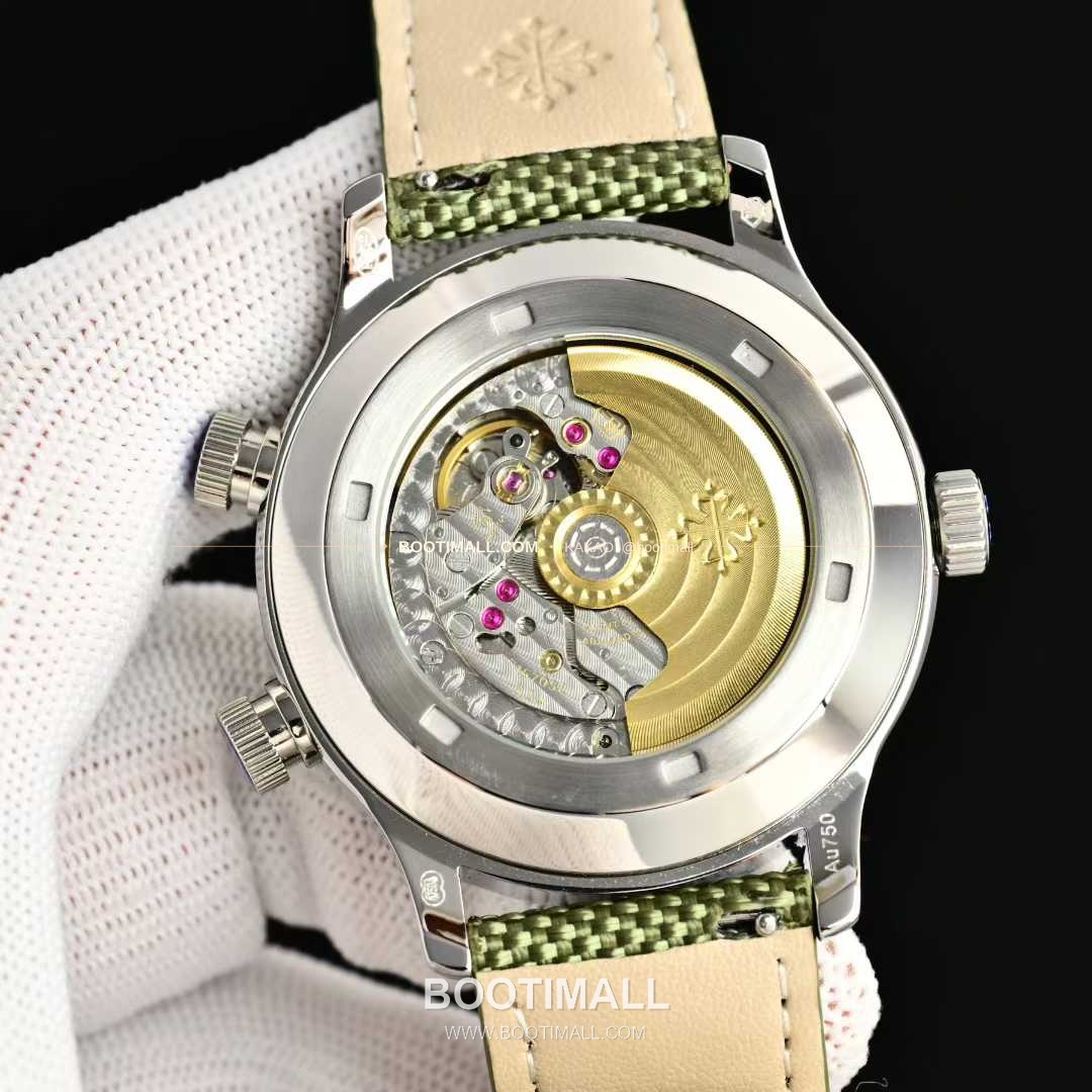 파텍필립 칼라트라바 파일럿 트래블타임 스틸 블랙다이얼 GMT 오토매틱 Patek Philippe Calatrava Pilot Travel Time Steel Black Dial GMT Automatic 5524G 40.8mm 8