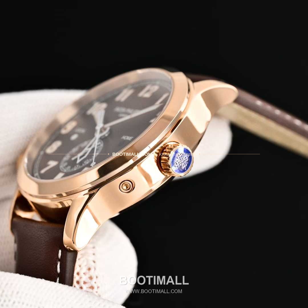 파텍필립 칼라트라바 파일럿 트래블타임 스틸 블랙다이얼 GMT 오토매틱 Patek Philippe Calatrava Pilot Travel Time Steel Black Dial GMT Automatic 5524G 40.8mm 4