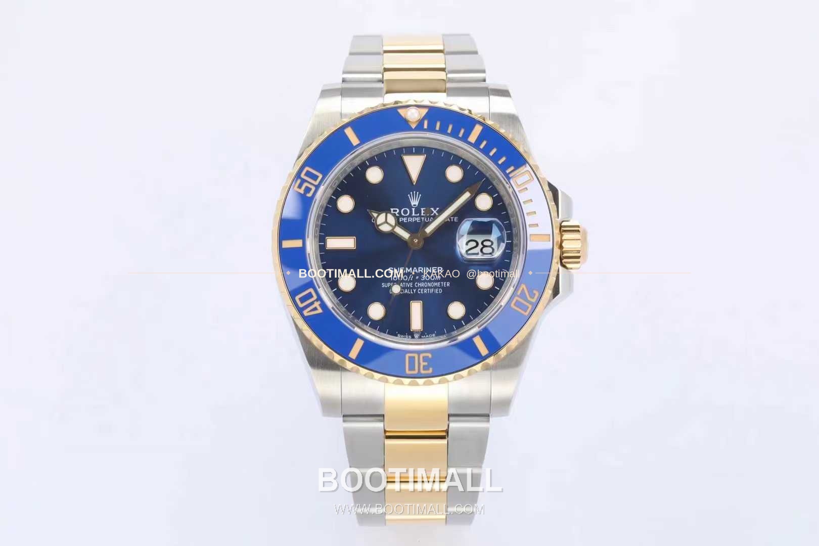 롤렉스 서브마리너 스틸 골드톤 세라믹베젤 블랙다이얼 다이버 오토매틱 Rolex Submariner Steel Gold Tone Ceramic Bezel Black Dial Diver Automatic 41mm 1