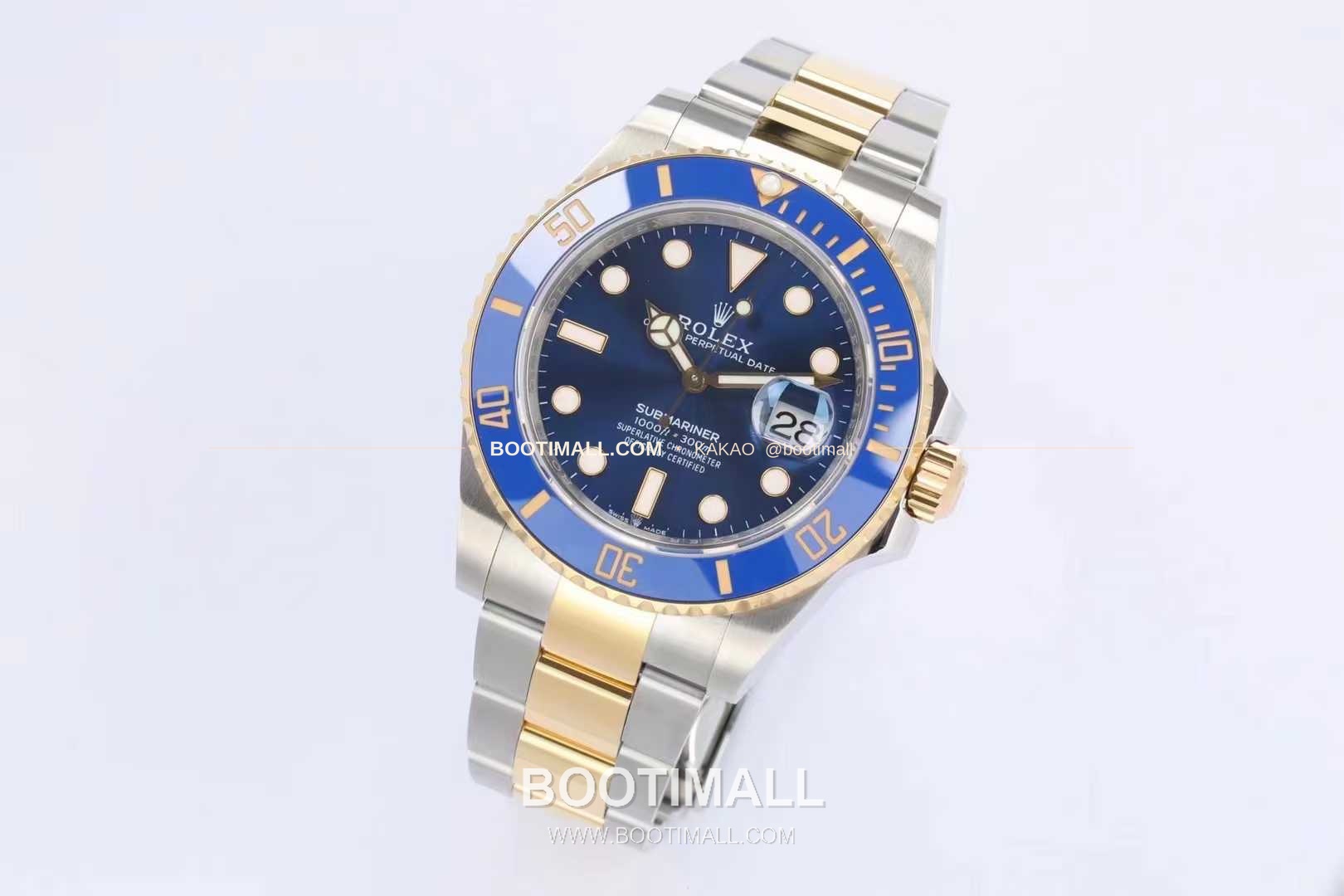 롤렉스 서브마리너 스틸 골드톤 세라믹베젤 블랙다이얼 다이버 오토매틱 Rolex Submariner Steel Gold Tone Ceramic Bezel Black Dial Diver Automatic 41mm 3
