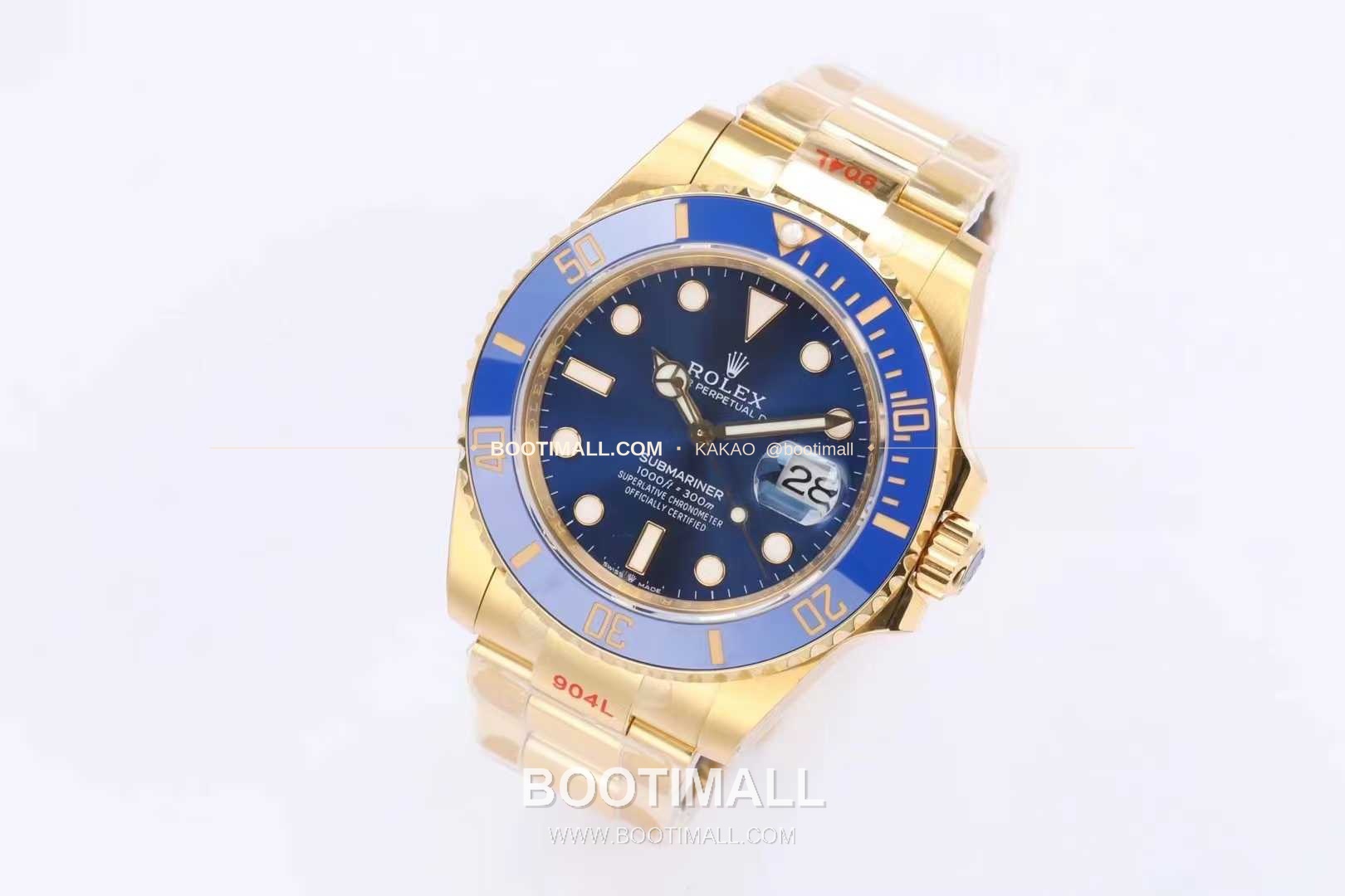 롤렉스 서브마리너 스틸 골드톤 세라믹베젤 블랙다이얼 다이버 오토매틱 Rolex Submariner Steel Gold Tone Ceramic Bezel Black Dial Diver Automatic 41mm 4
