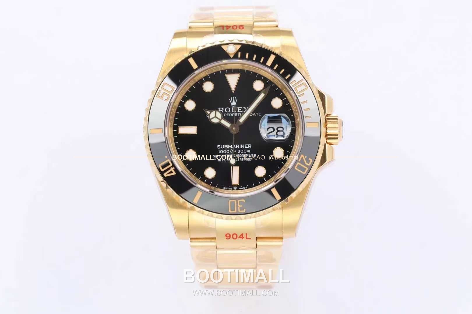 롤렉스 서브마리너 스틸 골드톤 세라믹베젤 블랙다이얼 다이버 오토매틱 Rolex Submariner Steel Gold Tone Ceramic Bezel Black Dial Diver Automatic 41mm 1