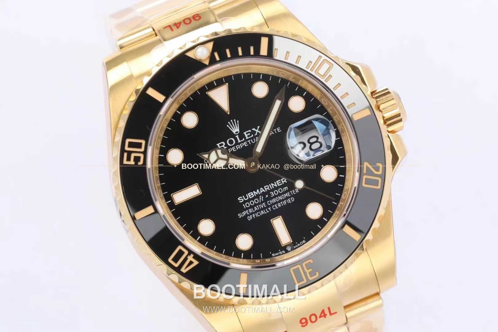 롤렉스 서브마리너 스틸 골드톤 세라믹베젤 블랙다이얼 다이버 오토매틱 Rolex Submariner Steel Gold Tone Ceramic Bezel Black Dial Diver Automatic 41mm 3