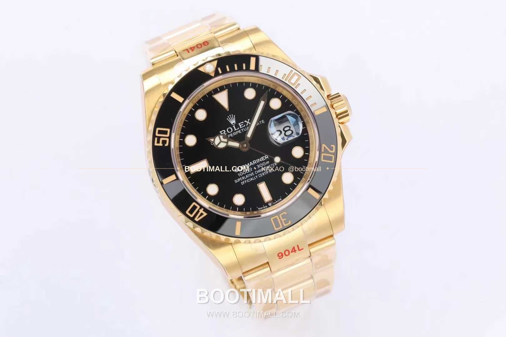 롤렉스 서브마리너 스틸 골드톤 세라믹베젤 블랙다이얼 다이버 오토매틱 Rolex Submariner Steel Gold Tone Ceramic Bezel Black Dial Diver Automatic 41mm 4